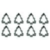 8PK R&M Snow Covered Tree Cookie Cutter Polyresin Coated Steel 9cm - Green