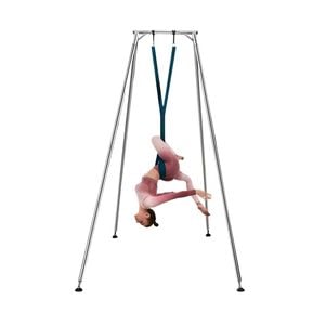 Fitnesslab Aerial Yoga Swing Stand Foldable Freestanding Pull Up Bar Station