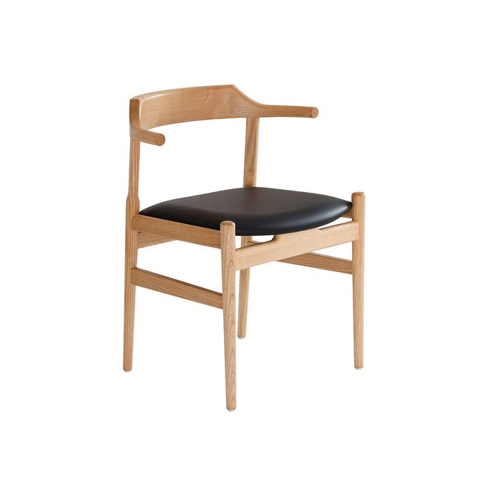 benssur SALO Solid Ash Padded Dining Armchair Natural