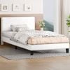 Alfordson Bed Frame Single Size Leather White