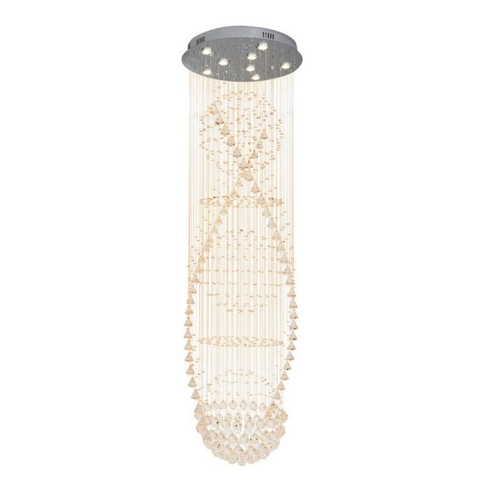 Eli & Co. Lighting Marcellia Teardrop Crystal Chandelier 3CCT - 80cm Ceiling Light