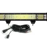 Elinz 20" LED Work Driving Light Bar FLOOD SPOT COMBO Offroad 4WD 3 Rows