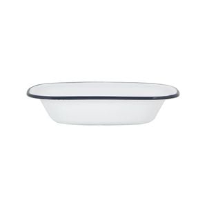 Argon Tableware White Enamel Pie Dish - 25.5cm