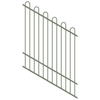 ProtectorAl 0350-1200W x 1500H Pale Eucalypt Loop Top Pool Fence Panel Raked 16-30º