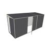 Build-a-Shed 1.5 x 4.5 x 2m Sliding Door Tunnel Shed with Side Door - Grey