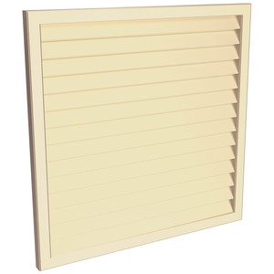 ProtectorAl 300-1000W X 300-1000H Primrose Aluminium Welded Louver Panel Horizontal 5mm overlap
