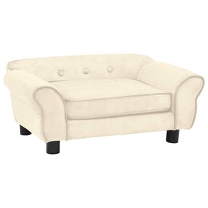 vidaXL Dog Sofa Burgundy 72x45x30 cm Plush Pet Animal Supply Cat Couch Seating