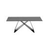 Raimon Furniture Odette Rectangular Coffee Table - Black Metal Frame - Shadow Grey Ceramic