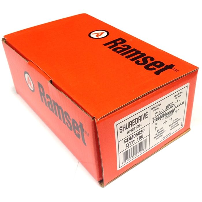 Ramset ShureDrive Anchor 6 x 30mm 100pk