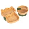Tiny Dining 3pc Bamboo Llama Baby Feeding Set with Suction Cup