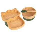 Tiny Dining 3pc Bamboo Llama Baby Feeding Set with Suction Cup