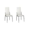 vidaXL 2x Dining Chairs White Artificial Leather PU Premium Kitchen Cafe Seat
