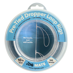 Rig mate pre tied dropper loop paternoster monofilament leader 10lb (100 knots)