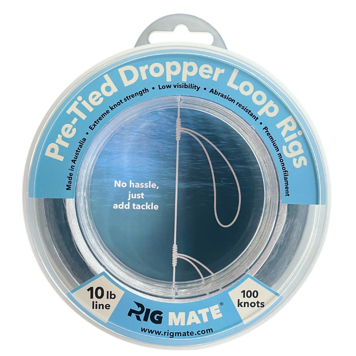 Rig mate pre tied dropper loop paternoster monofilament leader 10lb (100 knots)
