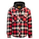DeWALT Size L Red Vozzo Hooded Flannel Jacket