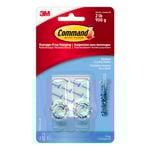 Command™ Medium Clear Adhesive Crystal Hooks - 2 Pack