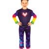 Trolls World Tour King Trollex Halloween Costume for Kids – Colourful Jumpsuit with Headpiece, Multi Colour, 3-5 Years