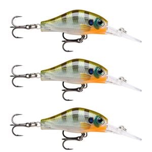 3x Rapala 4cm Shadow Rap Fat Jack Crankbait Fishing Lures - Blue Gill
