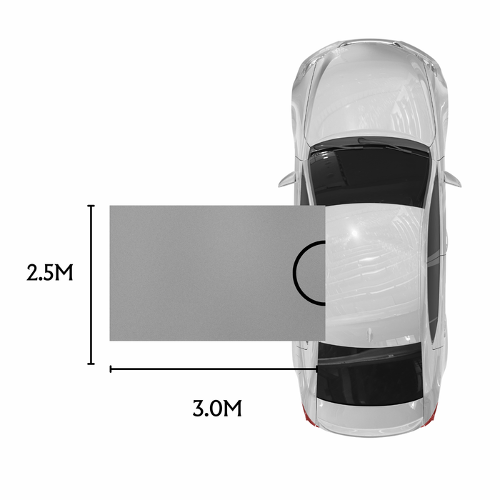 AAA Camper 2.5 x 3.0M Side Awning with D Zipper RRT access