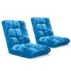 SOGA 2X Blue Floor Recliner Sofa Chair