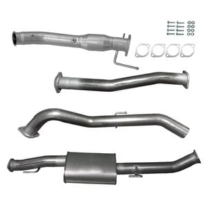 Ignite Exhausts Turbo Back For Nissan D23 Navara Np300 3" Cat & Muffler Raw Aluminised Steel