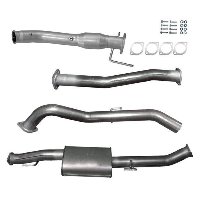 Ignite Exhausts Turbo Back For Nissan D23 Navara Np300 3" Cat & Muffler Raw Aluminised Steel