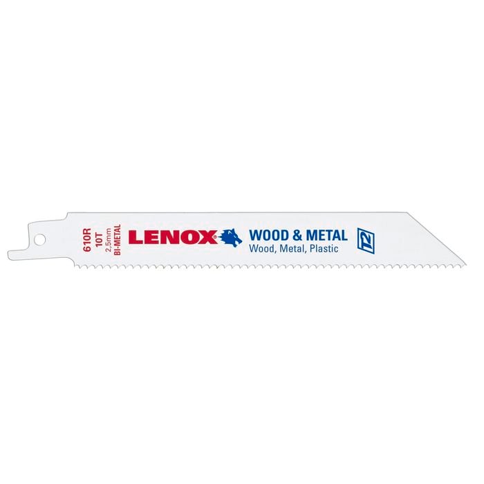 Lenox Bi-Metal Wood / Metal / Plastic Reciprocating Saw Blade10 150mm 5pk