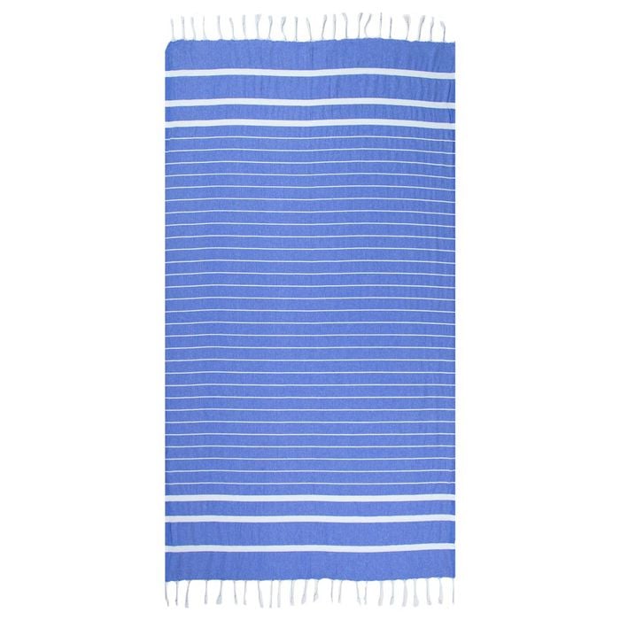 Blue and White Thin Beach Turkish Towel - 100cm x 160cm