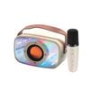 Laser Infinity Karaoke Speaker with Mic (Gold)