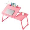 Catzon Laptop Desk For Bed With Usb Charge Port & 5 Different Angles-pink