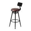 Levede Bar Stools Height Adjustable Swivel PU Leather Seat Black
