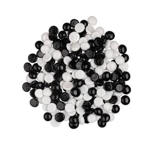 Tuscan Path 1kg 17-19mm Decorative Black and White Glass Gems