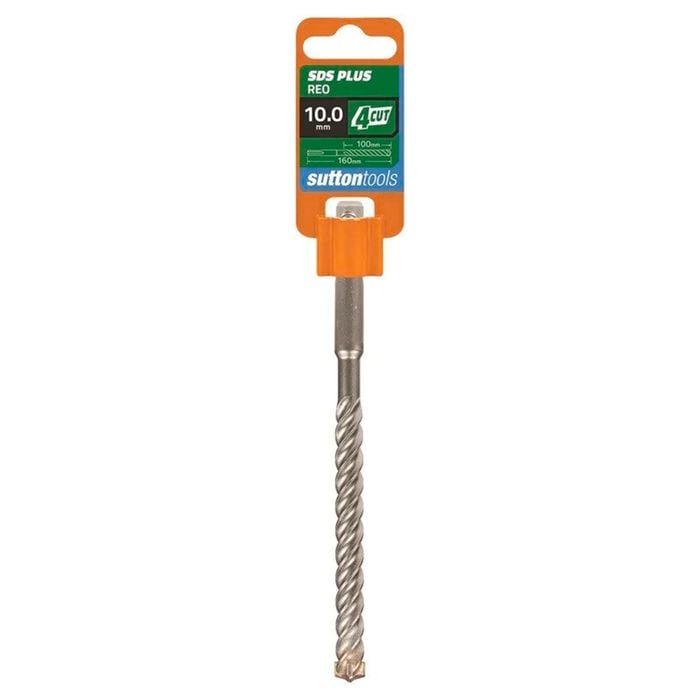 Sutton Tools 10.0 x 160mm 4 Cut SDS Plus Masonry Drill Bit