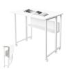 Compat Foldable Desk Rolling Study Desk Small Computer Desk with Wheels