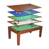 Leaf Living Cuetiq M8401 6.4ft 5-in-1 Mdf Multifunctional Pool Table/air Hockey/poker/table Tennis/dining Top - Wood