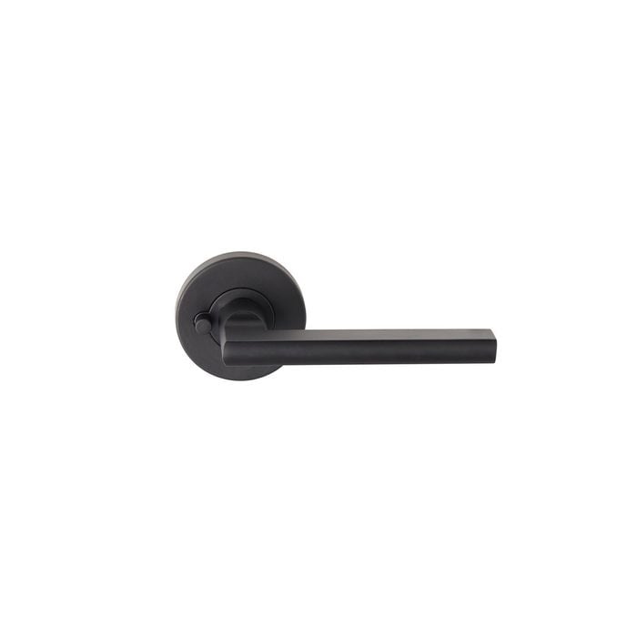 Delf Trade Matt Black Madrid Privacy Lever Set