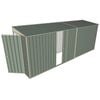 Build-A-Shed 1.2 x 5.2 x 2.0m Tunnel Shed Tunnel Hinged Door with 1 Sliding Side Door - Green