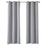 Smart Home Products 120 x 223cm Grey Flynn Bonded Blockout Eyelet Curtain - 1 Pack