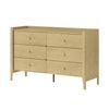 Cosmoliving Natural Oak 6-drawer Dresser - Modern Scandinavian Lowboy Chest