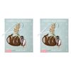 2PK Urban Renee Treml Wombat Hanging Christmas Decoration 7cm Brown