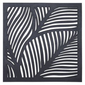 Matrix 575 x 575mm Charcoal Fronds Wall Art
