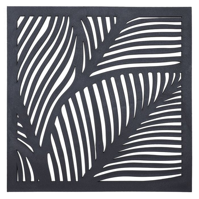 Matrix 575 x 575mm Charcoal Fronds Wall Art