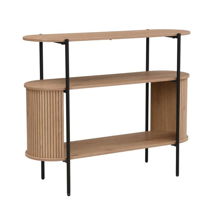 Mia Console Storage 2 Tier Oak and Black