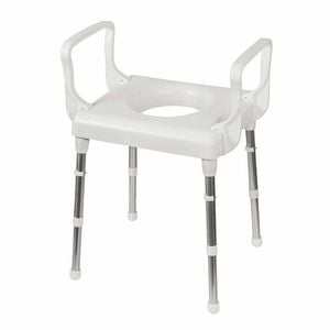 Over Toilet Seat Frame - Adjustable, Lightweight & Sturdy Support For Elderly & Disabled