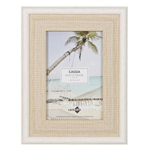 Unigift Cassia Glass Home Decor Picture Photo Frame 10x15cm Natural Beige