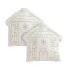 SOGA 2X 45cm Festive White Christmas House Shaped Holiday Throw Pillow