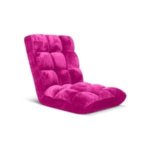 Soga Floor Recliner Folding Lounge Pink