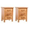 vidaXL 2x Nightstands Telephone Table Bedside Drawer Chest