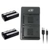 2x Battery and External USB Dual Battery Charger for Sony NP-F570 NP-F550 NP-F330 NP-F550 NP-F570