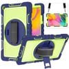 Rugged Stand Shockproof Hybrid Case with Strap For Samsung Tab S6 Lite (Blue+Green)